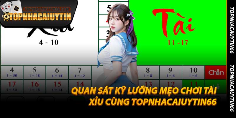 Quan Sát Kỹ Lưỡng Mẹo Chơi Tài Xỉu Cùng Topnhacaiuytin66